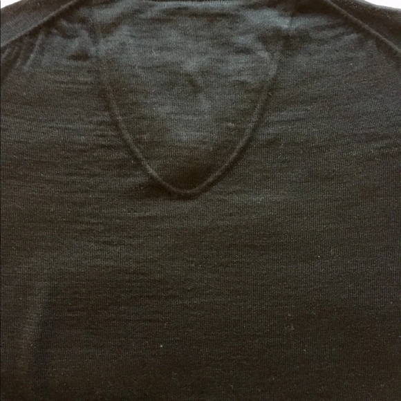 Point Zero Men’s V Neck Sweater Black Large Merino Wool Blend - Picture 3 of 11